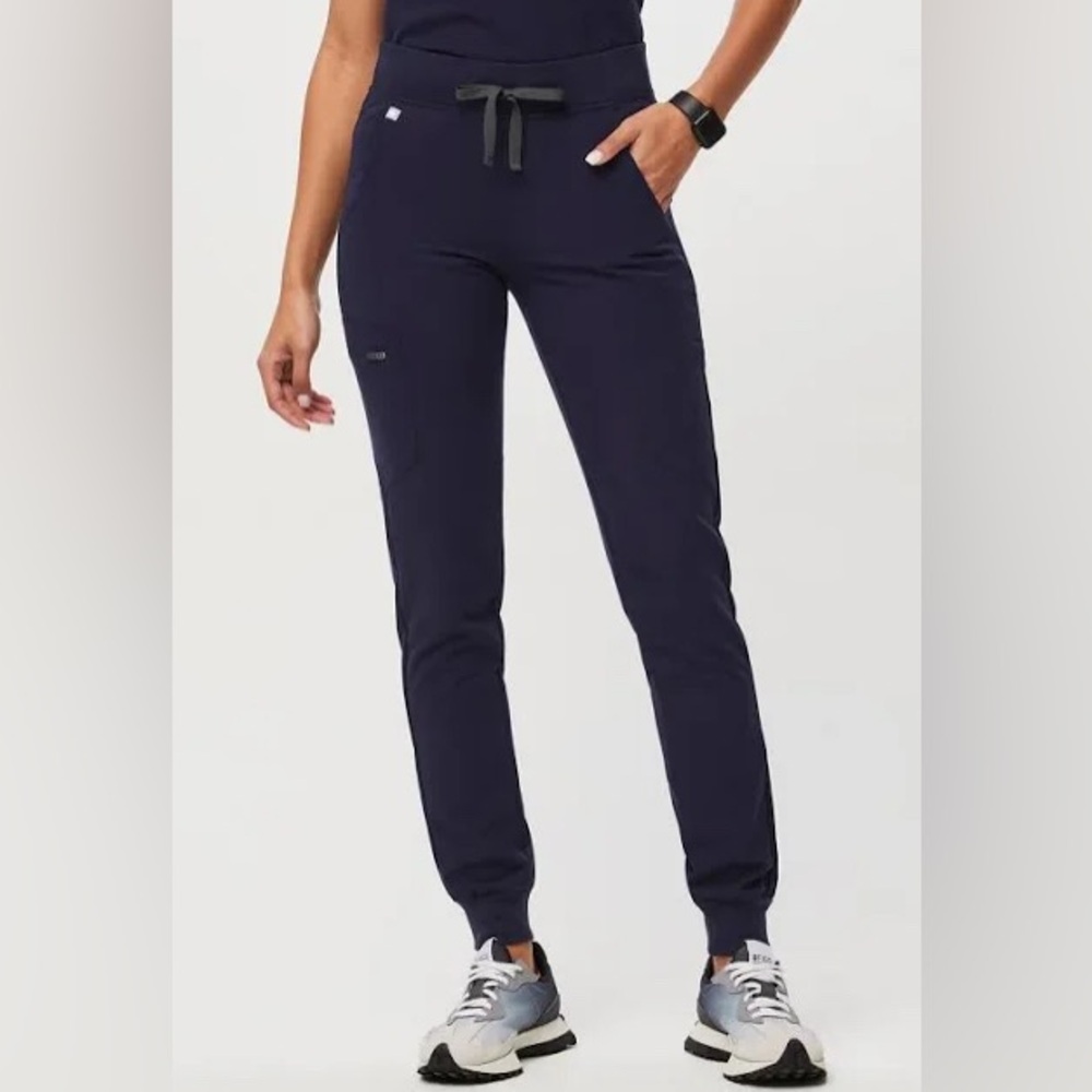 Figs Navy Blue Drawstring‎ Jogger Style Pants Size Small